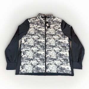 NWT Straight Down Patton Jacket Full Zip Camo Grey 60380 Men's Size L